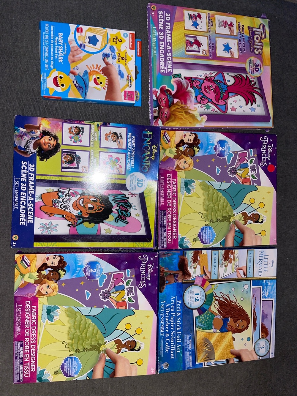 Disney Princess Fabric Dress Designer Kits - Green, Purple, Blue, Yellow